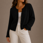 Women's Knit Cardigan — Soft Button-Up Long Sleeve Sweater