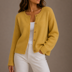 Women's Knit Cardigan — Soft Button-Up Long Sleeve Sweater
