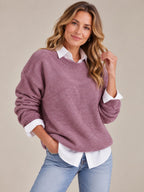 Women's Cozy Loose Fit Cashmere Sweater-Trendy 4 Us