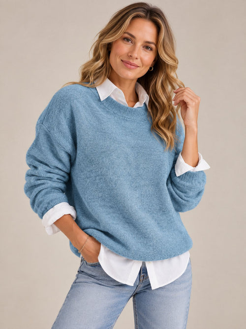 Women's Cozy Loose Fit Cashmere Sweater-Trendy 4 Us