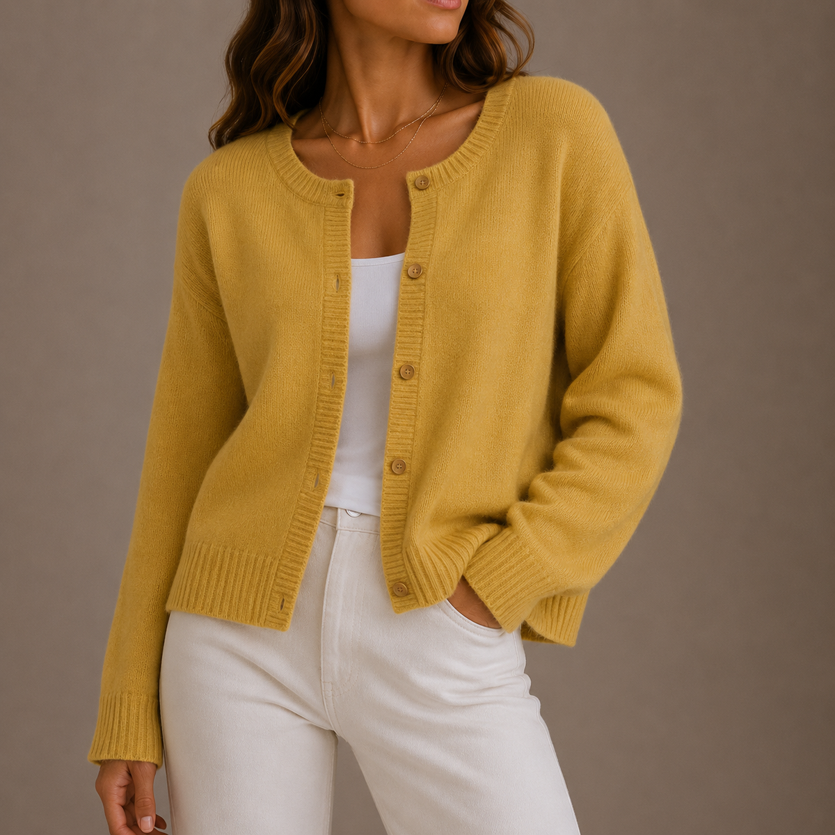 Women's Soft Button-Up Knit Cardigan Sweater-Trendy 4 Us