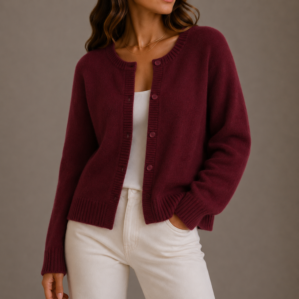 Women's Soft Button-Up Knit Cardigan Sweater-Trendy 4 Us