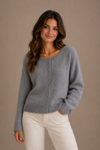 Women's Soft Button-Up Knit Cardigan Sweater-Trendy 4 Us